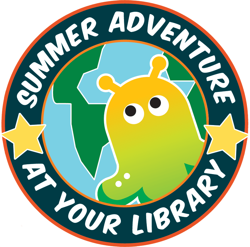 circle with text Summer Adventure At Your Library