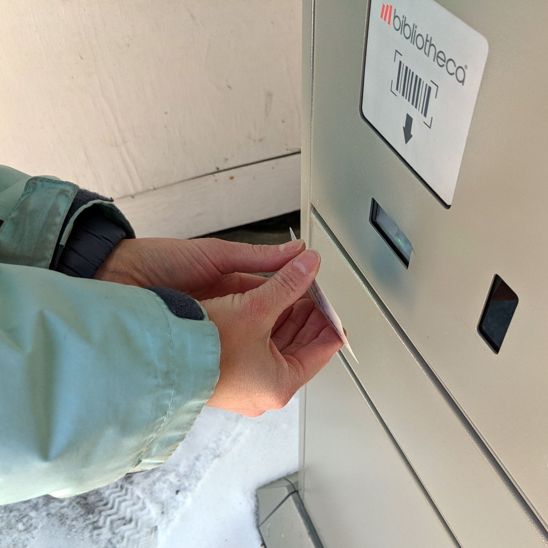 Marine Lockers holding a library card