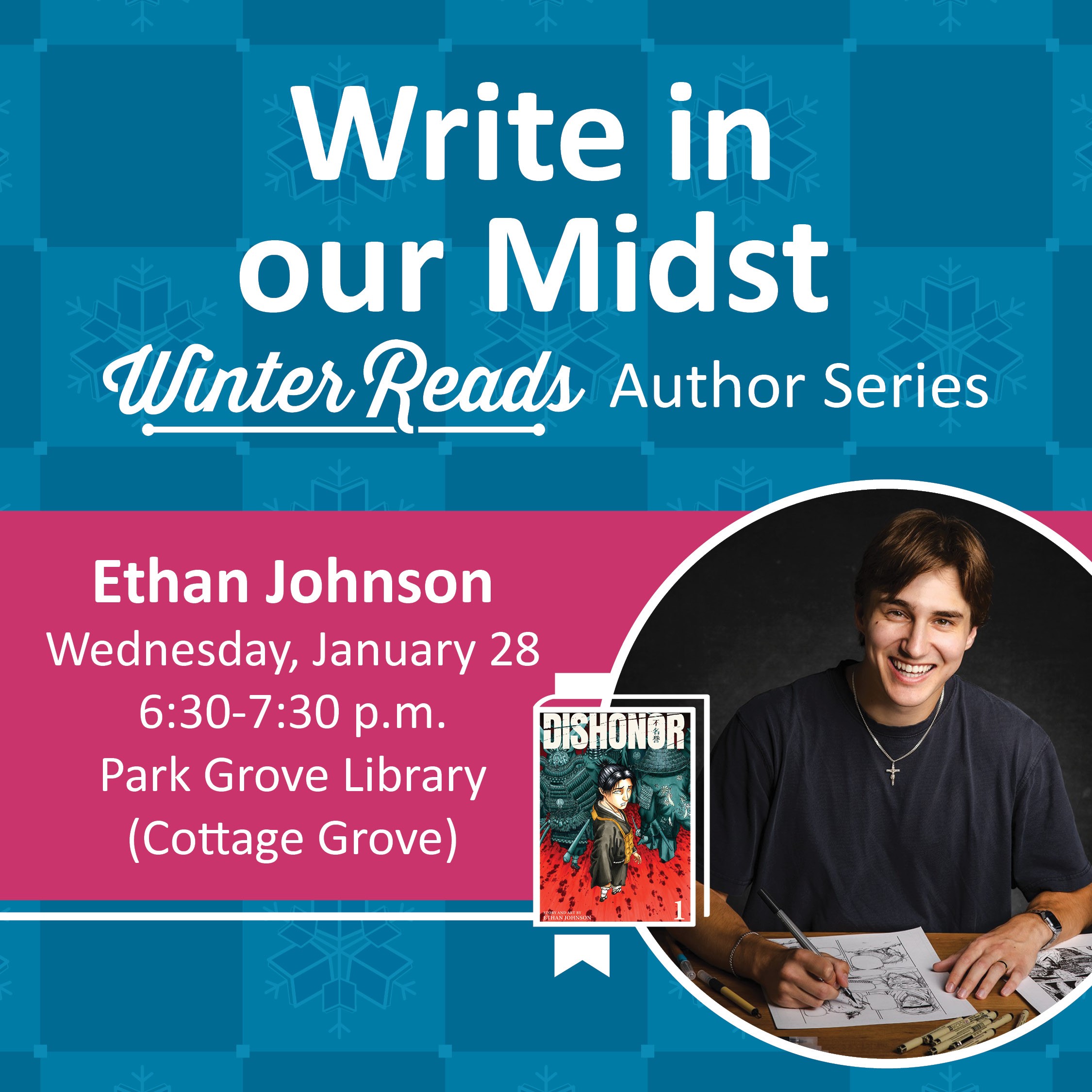 Promotional image featuring author Tasha Coryell and book for Winter Reads